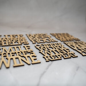 Glasuntersetzer mit Spruch